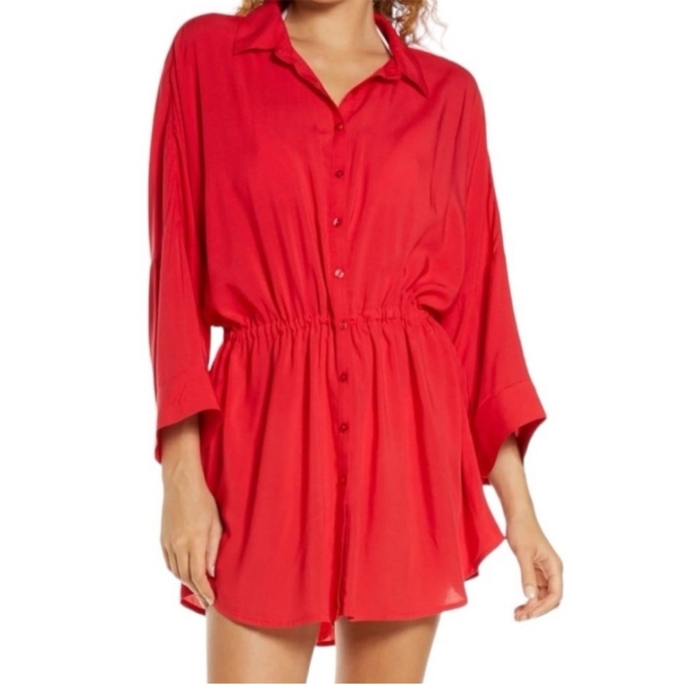 NWT L*Space Pacifica Tunic- Lipstick Red- Size XS/Small